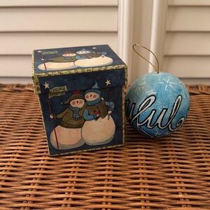Hand Painted Be Joyful Always Holiday Ornament